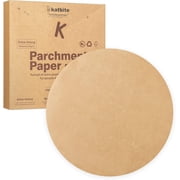 Katbite 200Pcs 8 Inch Parchment Paper Rounds, Unbleached & Non-stick, Precut Parchment Circles for Spring Pan, Storage/Freezing Hamburger Patties