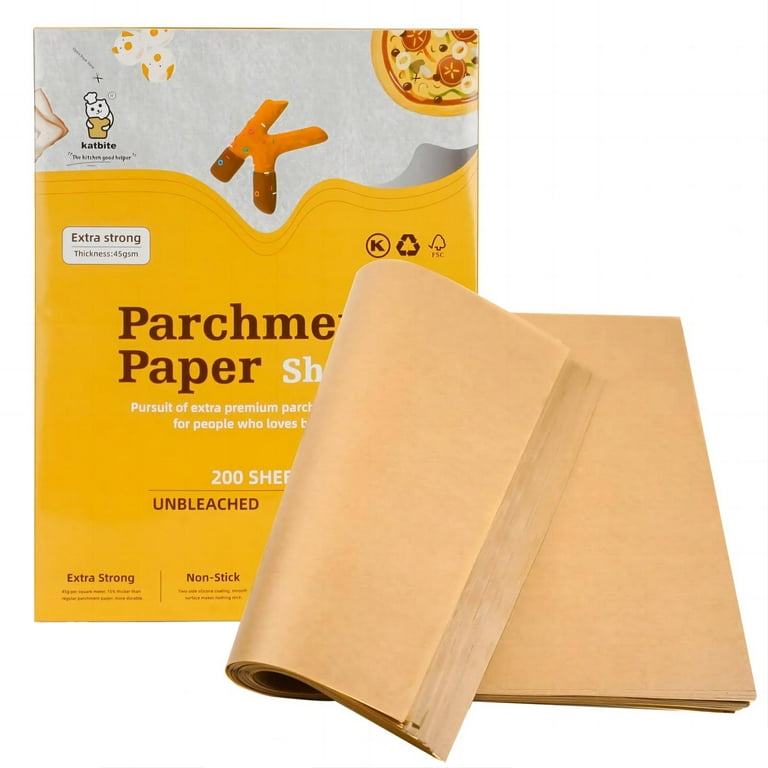 Katbite 265Pcs 10x15 inches Parchment Paper Sheets, Heavy Duty Unbleached  Baking Paper