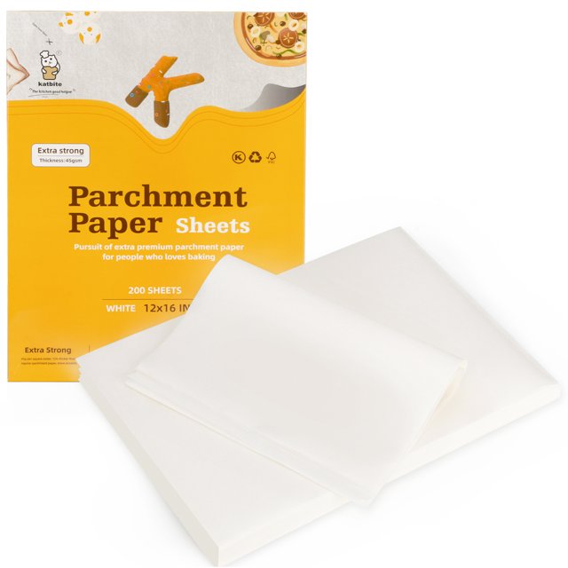 Katbite 200Pcs White Parchment Paper Sheets 12x16IN, PreCut Heavy Duty