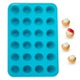 thumbnail image 1 of Katbite 24 Cups Blue Silicone Muffin Pan, Non-stick BPA Free Cupcake Pans for Baking, 1 of 7