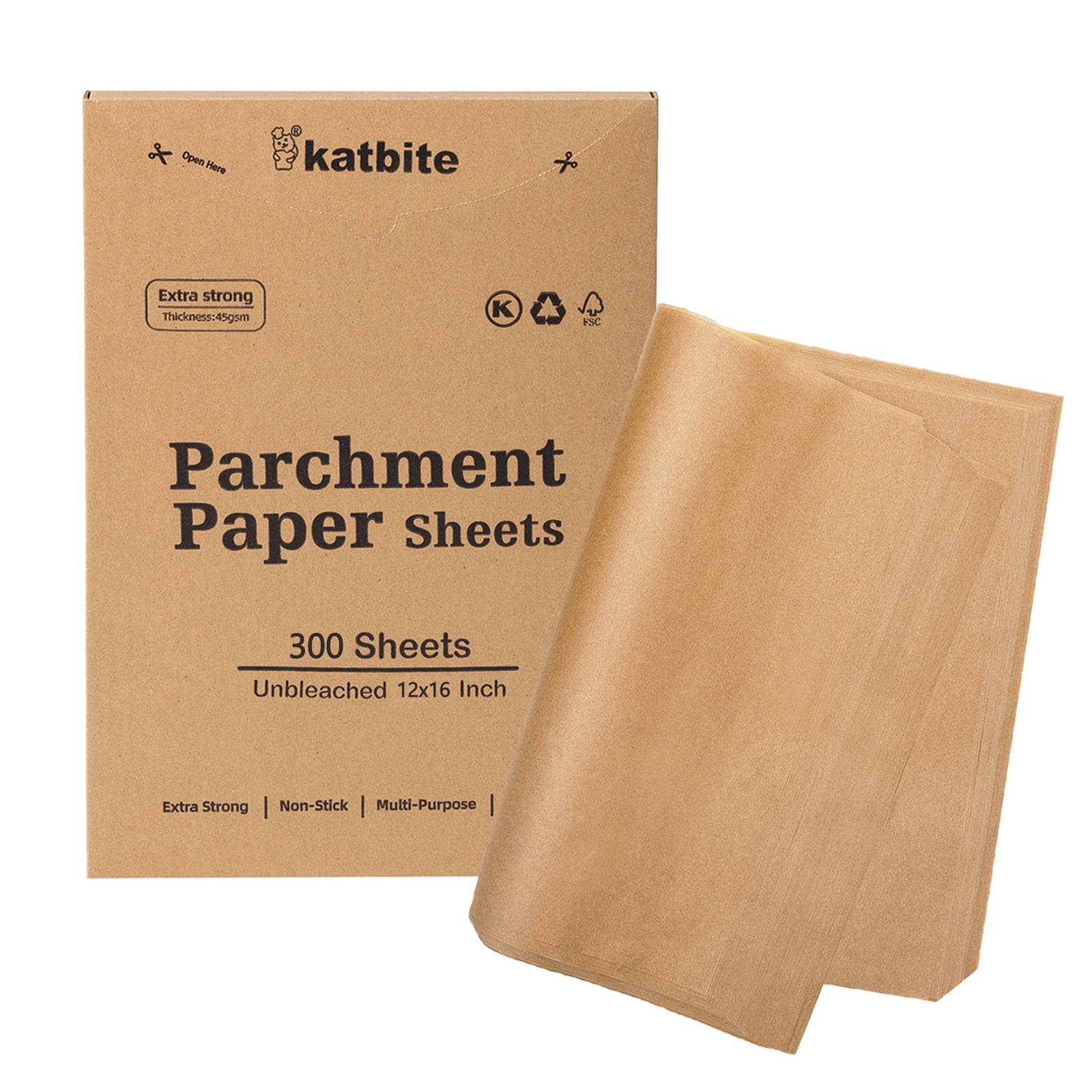 Katbite 200Pcs 9x13/12x16 Inch Heavy Duty Parchment Paper Sheets