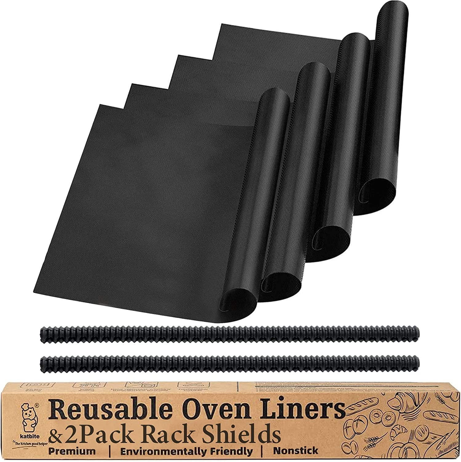 NIFTII Oven Liner - 2 Pack Heavy-Duty Non-Stick Teflon Liners For - Foto 9