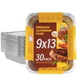 thumbnail image 1 of Katbite 9x13 Aluminum Foil Pans, 30 Count Half Steam Loaf Aluminum Foil Pans Set, 1 of 9