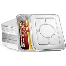 Premius Aluminum Disposable Foil Pans, Half-Size Lasagna Steam Table Deep,  10.25x12.5 inches