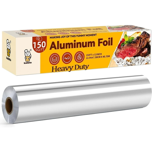 Katbite Aluminum Foil Heavy Duty 12inx150ft,Aluminum Foils Roll with