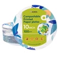 thumbnail image 1 of Katbite 10-inch Disposable Paper Plates, Compostable, 100 Count, 1 of 10