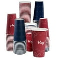 Katbite Disposable Paper Cups, 16oz 60 Count Hot/Cold Paper Drinking ...
