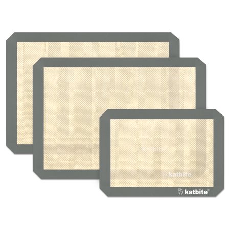 Katbite Grey Silicone Baking Mat Set