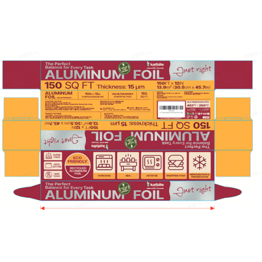 Katbite Aluminum Foil Roll Wrap with Cutter, 12in x 150ft, Everyday Foil