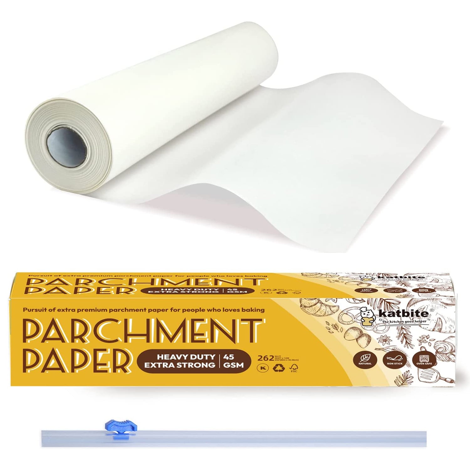 Roll Parchment Paper Nonstick Baking Pan Liner Oven Cooking Pizza Bread 15x40Ft