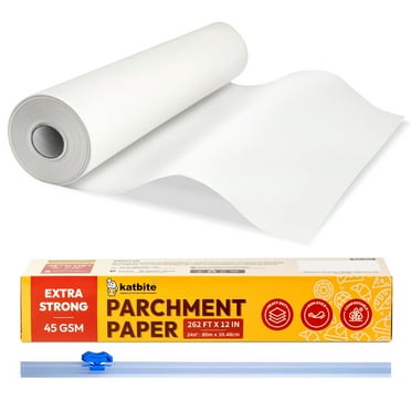 Katbite Heavy Duty Parchment Paper Roll for Baking, Non-Stick Baking Paper Roll,12 in x 262 ft