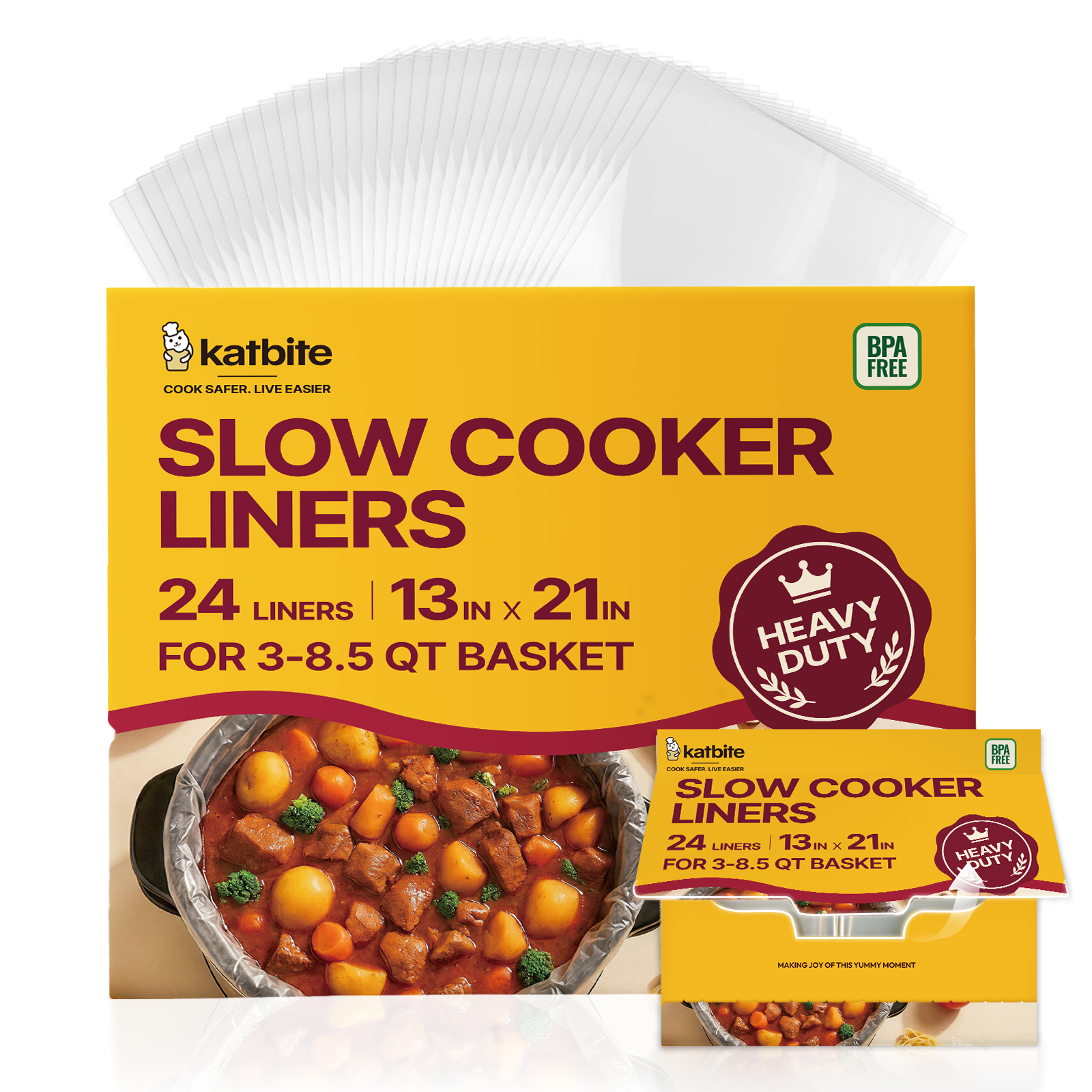 Katbite Heavy Duty Slow Cooker Liners 24 Counts Regular Size Fits 3 8 5 Quarts: Key Details Before Checkout