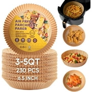 Katbite Non-Stick Air Fryer Parchment Paper 230 Pcs 6.5 Inch for 5-8 Quart Baskets