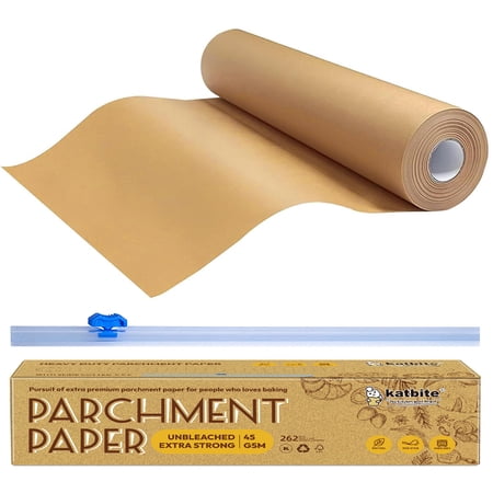 Katbite Parchment Paper Roll with Slide Cutter, 12in x 262ft, 260 Sq.ft
