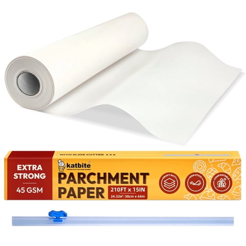Katbite Parchment Paper Roll for Baking, 15 inch x 210Ft, 260 Sq.