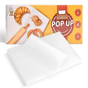 Katbite Pre-Cut 135Count 10x15 Inch Pop-Up Heavy Duty Parchment Paper Sheets for Baking