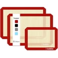 thumbnail image 1 of Katbite Silicone Baking Mat 3PCS 11.6 in x 16.5 in Reusable & Nonstick Bakeware Mats,Red, 1 of 8