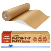 Katbite Unbleached Parchment Paper Roll, 15in x 210ft (260 Sq.ft), Brown, Non-Stick, Food-Grade, 1 Roll