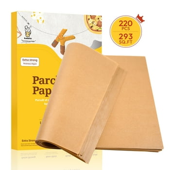 Katbite Unbleached Parchment Paper Sheets - Heavy Duty, Non-Stick, Full Pack 12x16 inch 220PCS