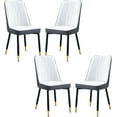 thumbnail image 1 of Katboc Dining Chairs Set of 4，Modern Dining Chairs, Equipped with PU Leather Backrest Cushions and Metal Legs, Suitable for Restaurants, Kitchens and Dining Room, Gray&White, 1 of 6