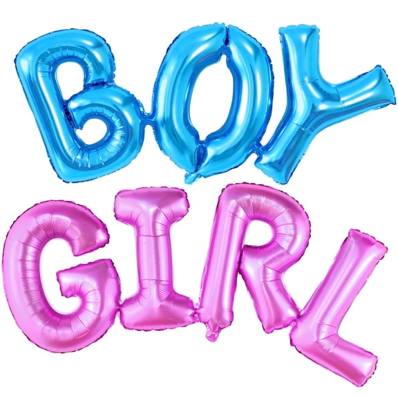KatchOn, Big Boy or Girl Balloon Letters - 42 Inch | Gender Reveal Balloons, Girl or Boy Gender Reveal Decorations | Baby Shower Decorations | boy or girl balloon