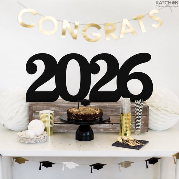 KatchOn, Black 2026 Wooden Numbers Sign - Graduation Props | Grad 2026 Sign, Graduations Decorations Class of 2026 | Class of 2026 Props | Graduation Decorations 2026 | 2026 Photo Props