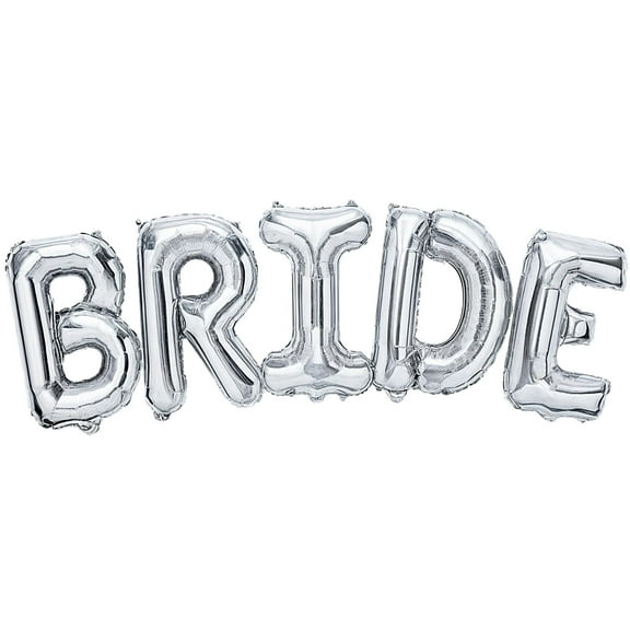 KatchOn, Giant Bride Balloons Silver - 40 Inch | Bachelorette Party Decorations | Silver Bride Balloons Bachelorette for Bridal Shower Decorations | Bridal Shower balloons