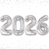 KatchOn, Giant Silver 2026 Balloons - 42 Inch | New Year Balloons ...