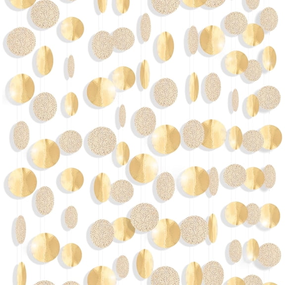 KatchOn, Glitter Champagne Gold Garland - Large, 13 Feet, Pack of 4 | Hanging Gold Streamers | Garland forParty Decorations | Gold Birthday Decorations, Bridal Shower Decor