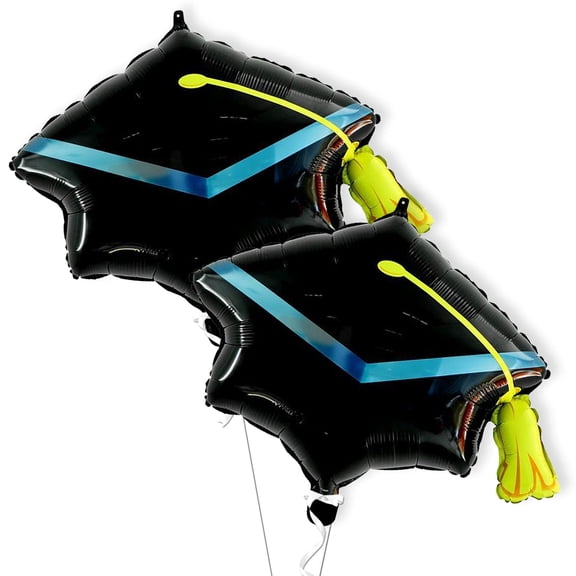 KatchOn, Graduation Cap Decorations - Big, 22 Inch | Graduation Hat Balloon, Graduation Balloons 2026, Graduation Mylar Balloons | Grad Cap Balloon, Black Graduation Decorations Class of 2026