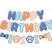 KatchOn, Happy Birthday Banner Dog - 10 Feet, No DIY | Blue Birthday Banner Dog for Dog Birthday Decorations | Dog Themed Birthday Party Decorations, Puppy Party Decor | Dog Birthday Party Supplies