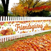 KatchOn, Happy Friendsgiving Banner for Yard - Xtralarge, 120x20 Inch | Friendsgiving Yard Sign for Friendsgiving Decorations Outdoor