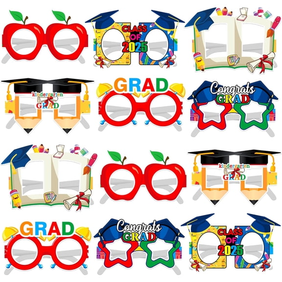 KatchOn, Kindergarten Graduation Glasses 2026 - Pack 12 | Kindergarten Graduation Decorations Class of 2026 | Graduation Glasses for Kids | Kindergarten Graduation Gifts | Graduation Decorations 2026