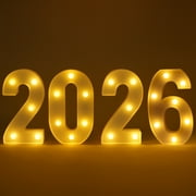 KatchOn, LED Light Up Numbers 2026 - 8.2 Inch, Light Up 2026 Sign | 2026 Number Light Up Sign for Happy Happy New Year Decorations 2026 | LED Happy New Year 2026 Sign