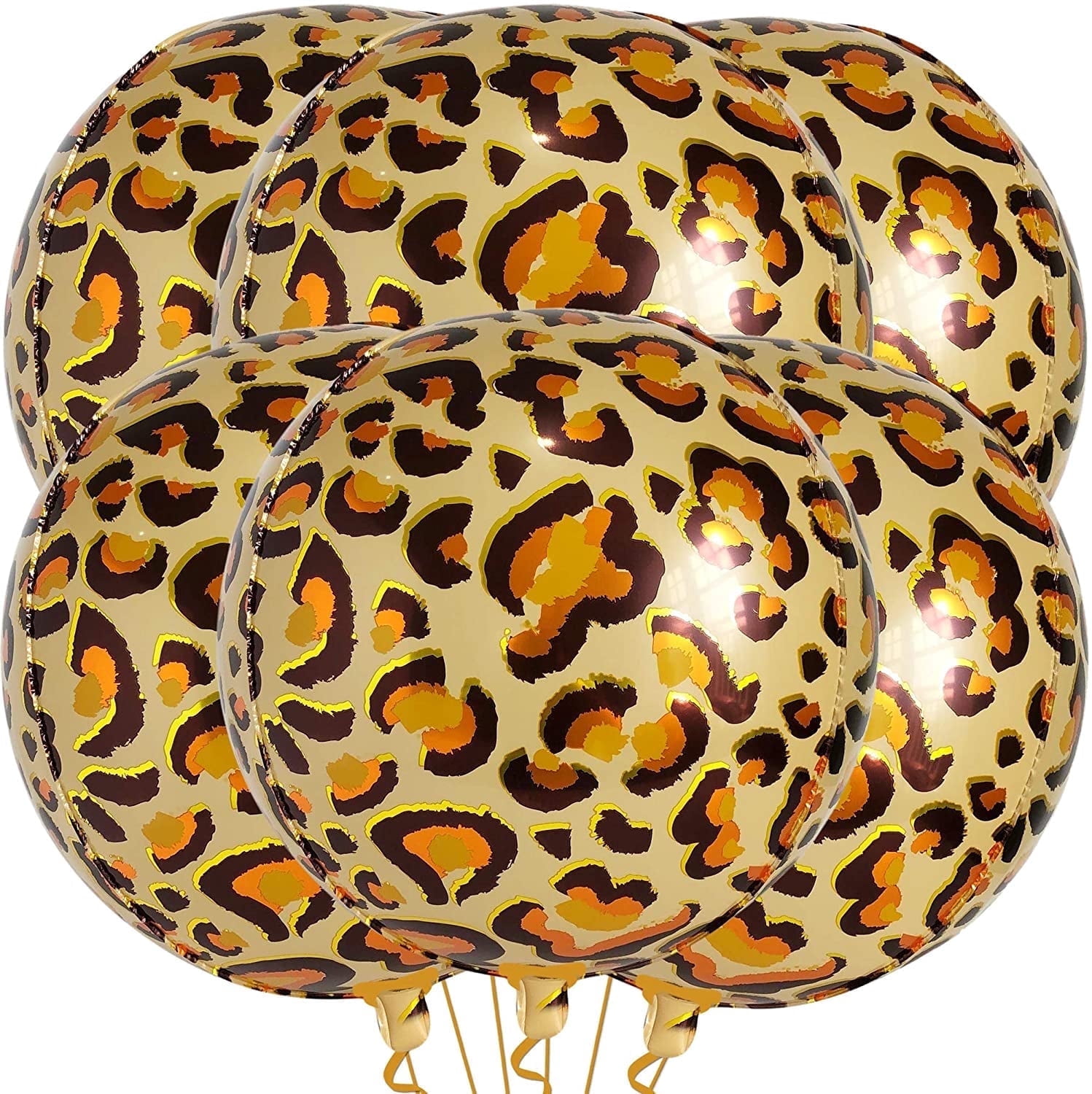 KatchOn, Leopard Balloons for Birthday Party - Big 22 Inch, Pack of 6 | Cheetah Balloons for Cheetah Birthday Decorations | Leopard Print Balloons, Leopard Party Decorations | Cheetah Print Balloons