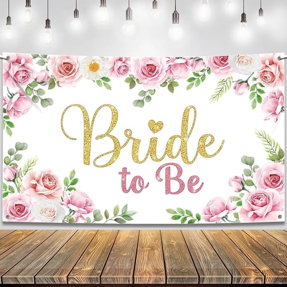 Pink Bride to Be Banner - XtraLarge, 72x44 Inch | Bridal Shower Backdrop for Bride to Be Decorations | Bride to Be Wall Decorations | Bridal Shower Banner for Pink Bridal Shower Decorations