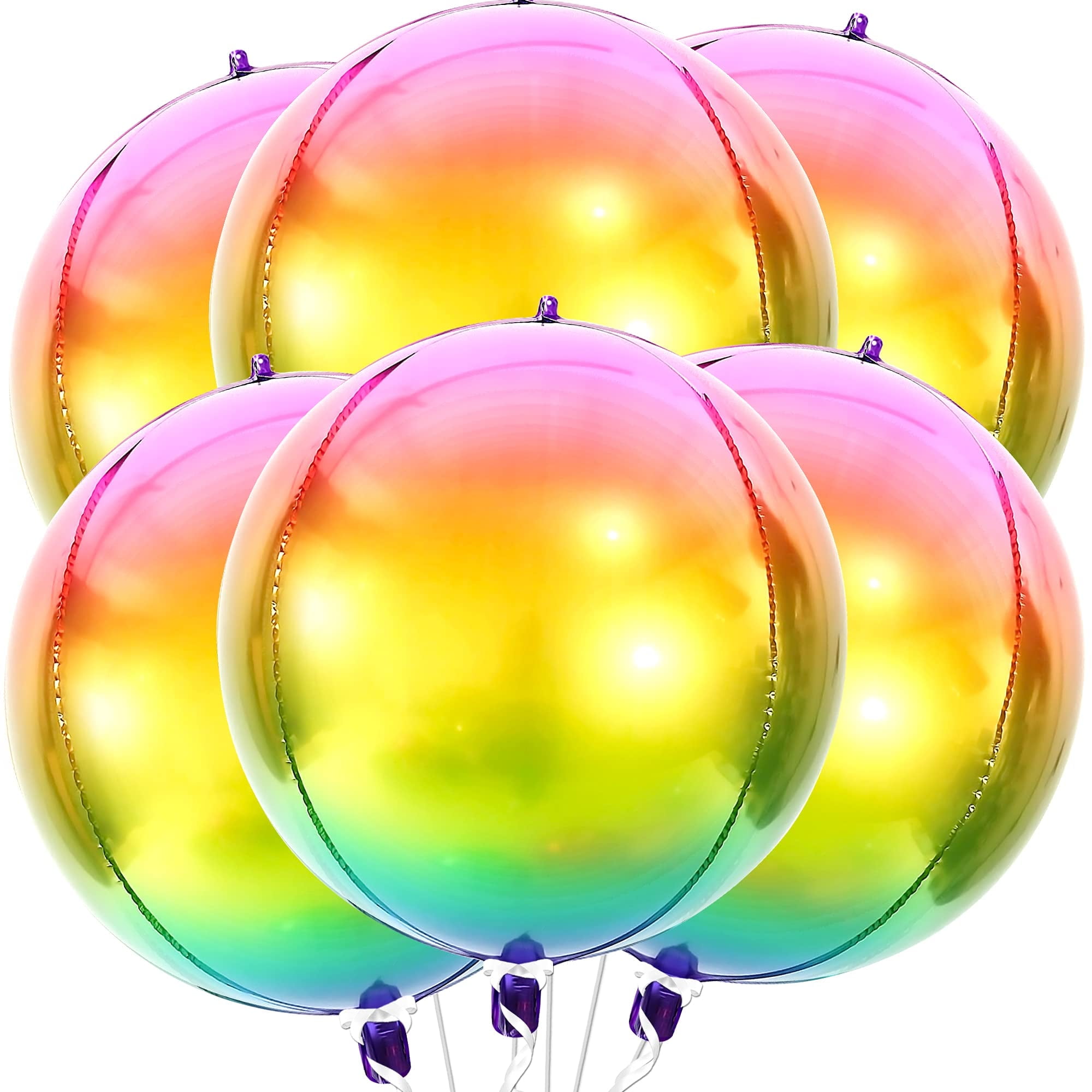 KatchOn Rainbow Happy Birthday Balloons - Pack Of 12 Helium-Supported 22-Inch Foil Mylar Balloons