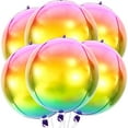 thumbnail image 1 of KatchOn, Rainbow Foil Balloons - 22 Inch, Pack of 6 | 4D Gradient Rainbow Balloons | Tie Dye Balloon for Birthday Party Decorations | Rainbow Unicorn Balloon | Multicolor Iridescent Balloons, 1 of 4