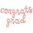 thumbnail image 1 of KatchOn, Rose Gold Congratulations Balloons - 16 Inch | Script Congrats Grad Balloons for Graduation Decorations Class of 2026 | Grad party decor for Graduation decorations 2026, 1 of 6