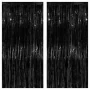 KatchOn, XtraLarge, Wavy Blue Foil Fringe Curtain - 3.2x6.5 Feet, Pack of 2 | Blue Water Beach Backdrop for Beach Party Decorations | Under The Sea Party Decorations | Summer Pool Party Decorations