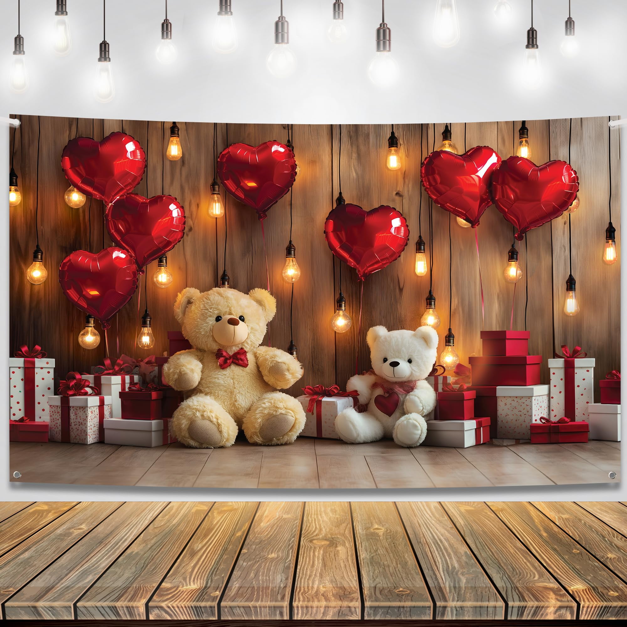 KatchOn, Valentines Backdrop, 72x44 Inch, Romantic Wall Banner ...