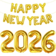 KatchOn, XtraLarge Gold 2026 Balloons, 40 Inch - Happy New Year Balloons Gold | New Years Eve Party Supplies 2026 Balloons Gold | New Years Decorations 2026 | NYE Balloons, New Years 2026 Balloons