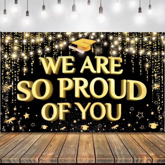 KatchOn, XtraLarge We are So Proud of You Banner - 72x44 Inch | Black ...