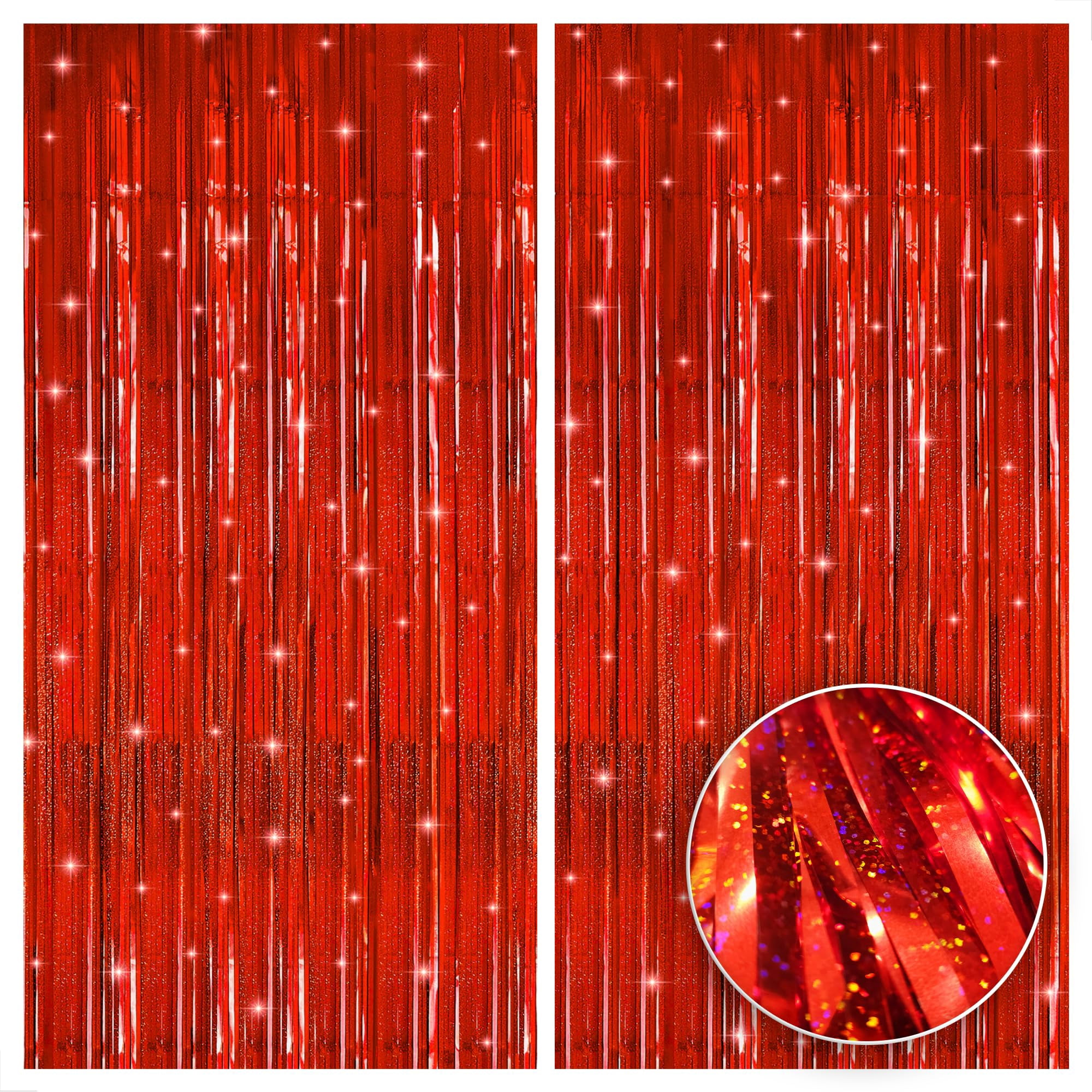 KatchOn, XtraLarge -TRDN Iridescent Red Streamers Party Decorations - 3 ...