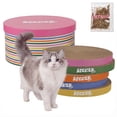 thumbnail image 1 of THE LICKER STORE Kate 12" Modern Patterned Cardboard Reversible Cat Scratcher Pad in Box with Catnip, Multi-Colored (5-Pack), CSR1012A, 1 of 7