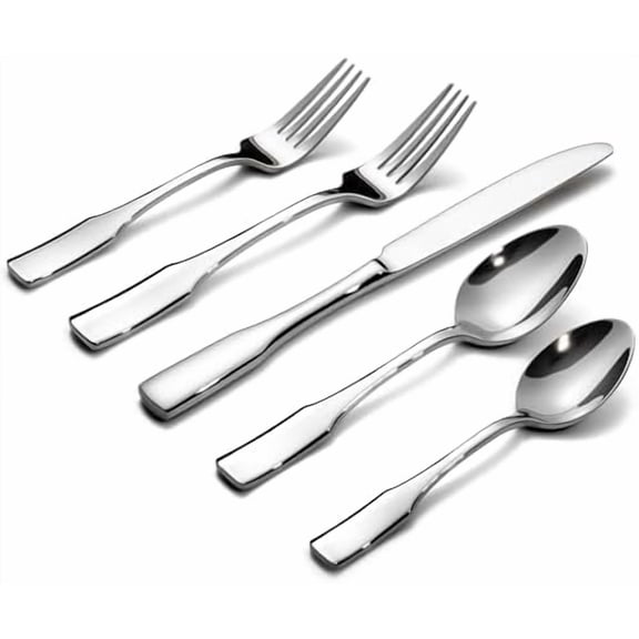 Kate 20-Piece Silverware Set Stainless Steel Flatware Set,Service for 4,Mirror Polished Cutlery Set,Dishwasher Safe