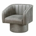 thumbnail image 1 of Kate 30 Inch Accent Chair 360 Swivel Seat Vegan Faux Leather Light Gray - Saltoro Sherpi, 1 of 5