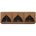 thumbnail image 1 of Moti Kate 6-Door Sideboard with Solid Wood, Acacia, Iron Handles, Natural Finish, 1 of 8