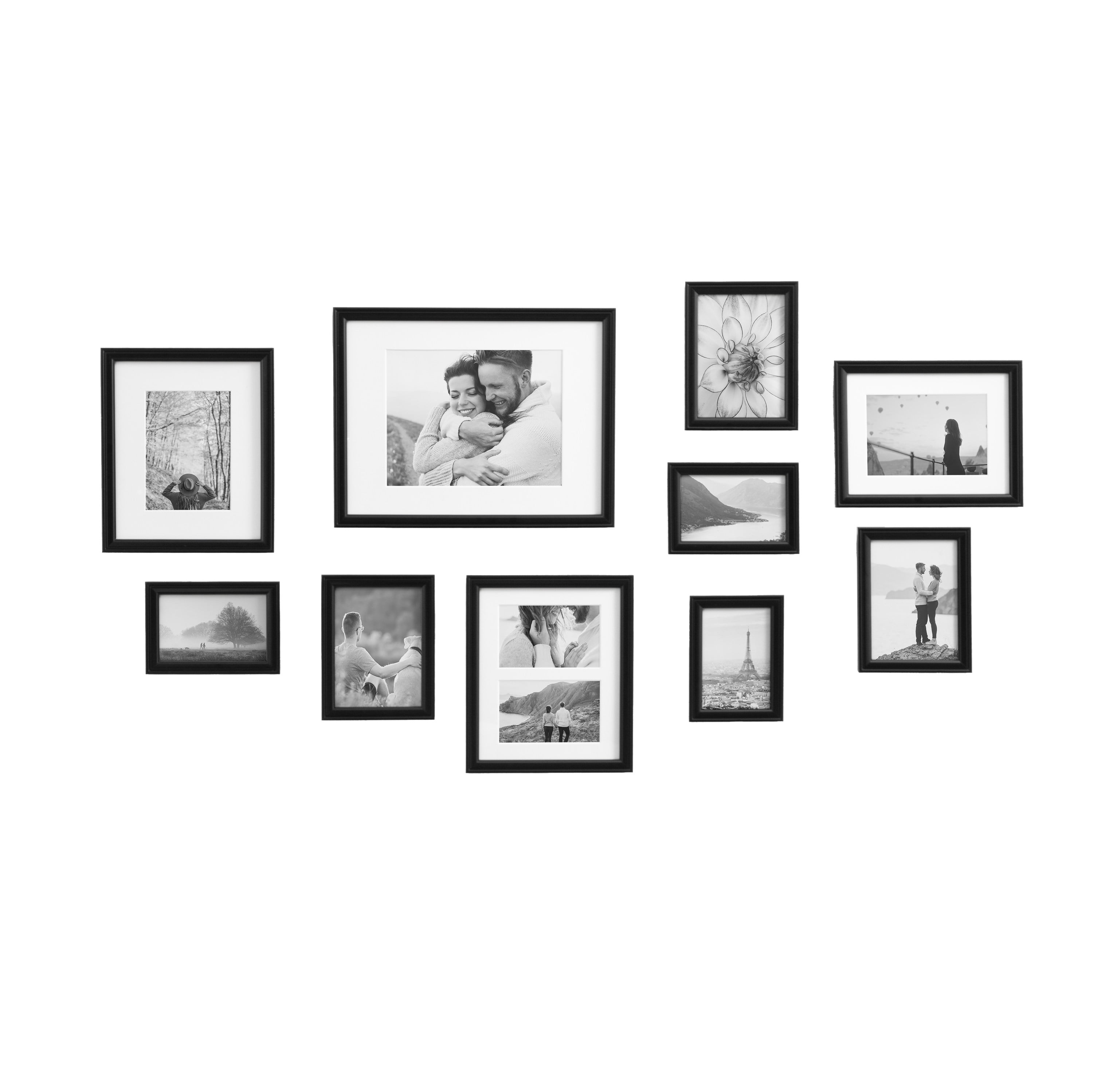Black Classic 10-Piece Wall Picture Frame Set