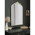 thumbnail image 1 of Kate And Laurel Arendahl 24" x 36" White Traditional Arched Wall Bathroom Vanity Mirror, 1 of 8